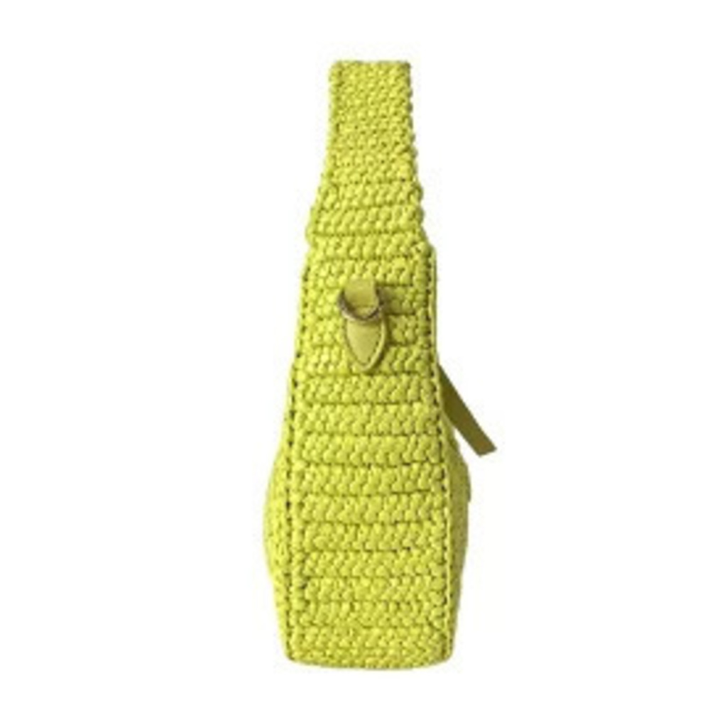 Miu Miu Wonder Handbag Basket Bag Green Leather